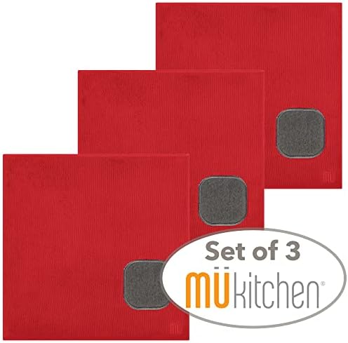 Mükitchen | Mücloth הוא מיקרופייבר | מטליות תבשיל מטבח סופגות מאוד ועמידות למשטחי ניקוי וייבוש | מכונה רחיצה
